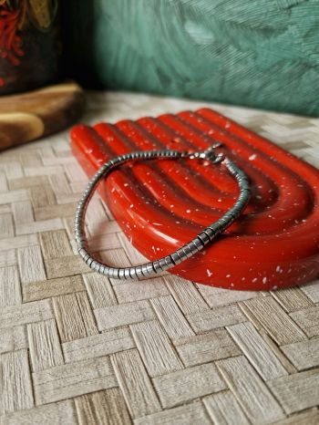 bracelet pierres homme fait main , unisexe, en acier inoxydable et pierres semi précieuse